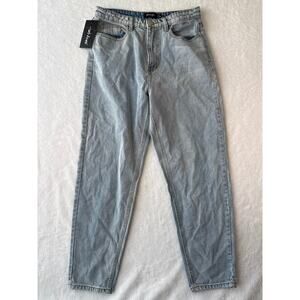 NEW Nasty Gal Jeans Size 12 Retro Boyfriend Fit 90s Style Light Jeans